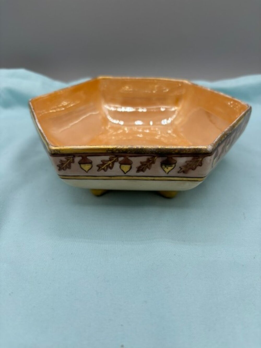 Vintage B & Co 1914 Hand Painted Gold Detail From France 5.5" Dish Bowl